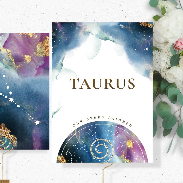 Panneau de table Taurus Carte à thème Aquarelle cé (Créateur téléchargé)