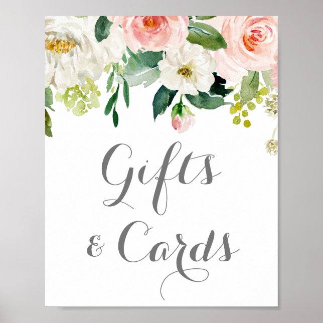 Panneau de tableau Cadeaux et cartes à fleurs rose (Devant)