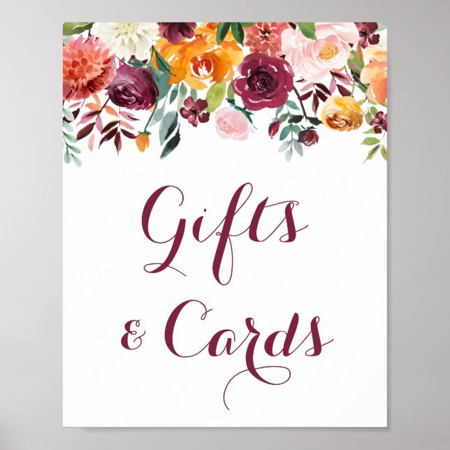 Panneau de tableau Cadeaux et cartes de fleurs aut (Devant)