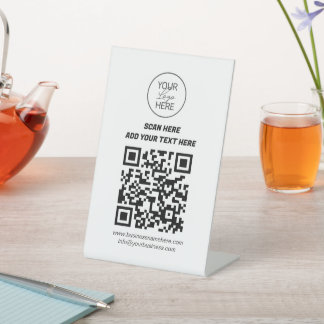 Panneau de tableau de code QR personnalisé avec lo