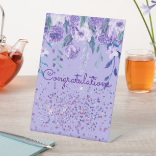 Panneau de tableau Fleurs violettes et Parties sci