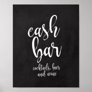 Panneau de tableau noir pour bar à cash de mariage