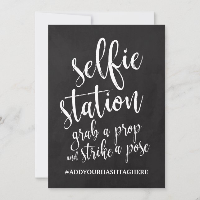 Panneau de tableau noir pour station de selfie abo (Devant)