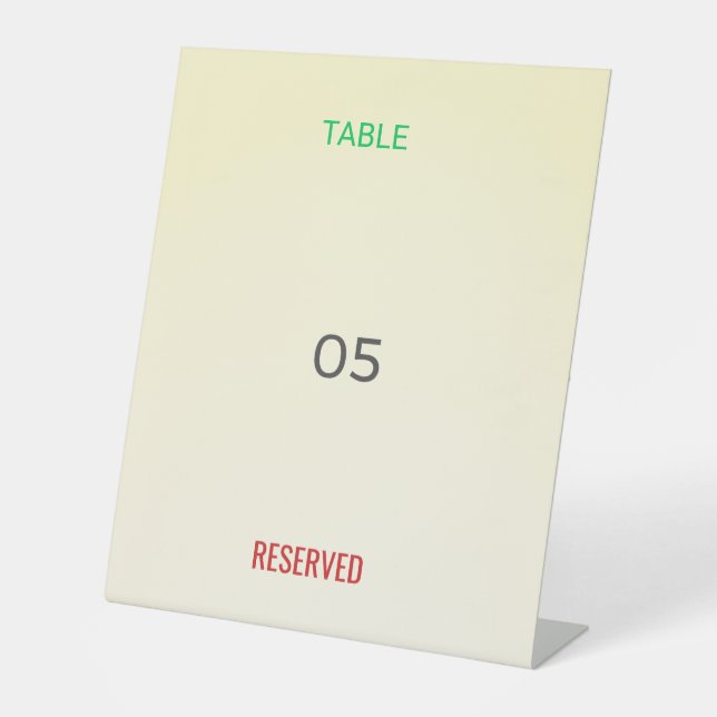 Panneau de tente de table | Réservé | Sur mesure | (Recto)