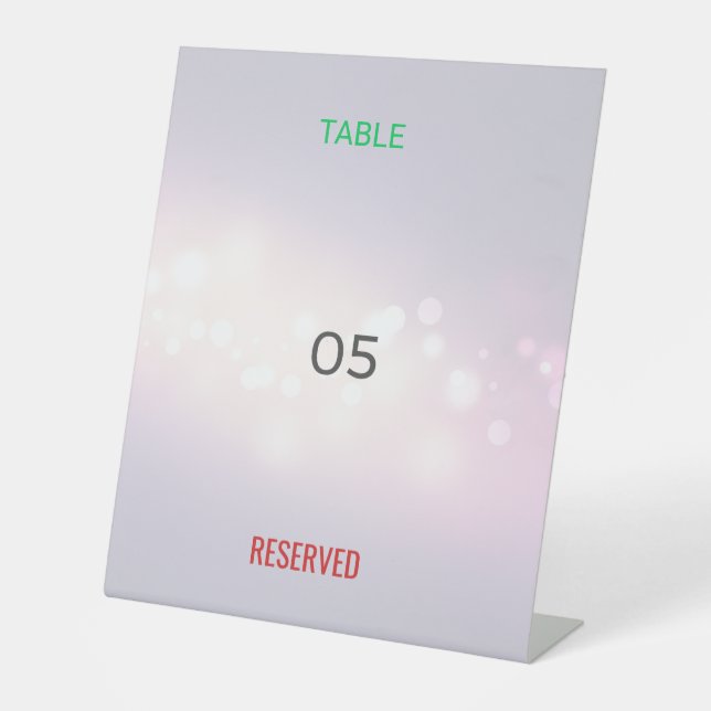 Panneau de tente de table | Réservé | Sur mesure | (Recto)
