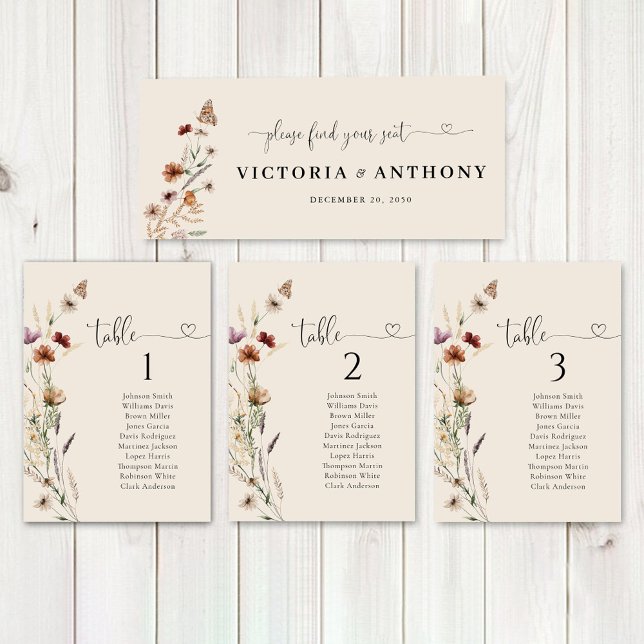 Panneau de tête du Mariage Fleur sauvage Boho Tiny (Créateur téléchargé)