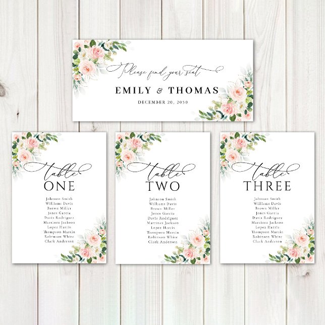 Panneau de tête Mariage Ethereal Blush Pink Roses (Créateur téléchargé)