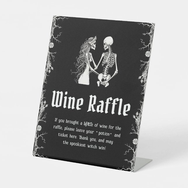 Panneau de tirage au sort de vin pour enterrement  (Recto)