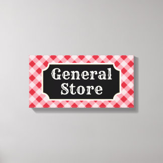 Panneau de toile de magasin général rétro