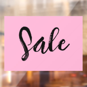 Panneau de vente à la fenêtre rose, Panneau de ven