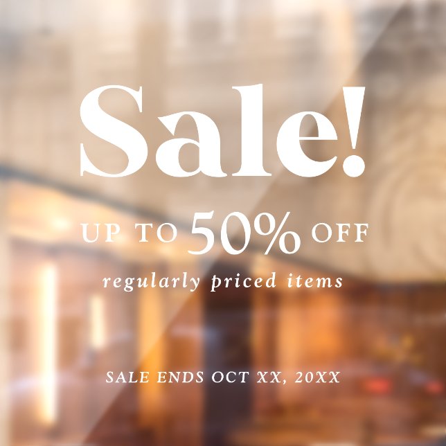 Panneau de vente classique de vente au détail blan (Feuille 2)