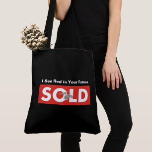 Panneau de vente de biens immobiliers rouge Sac de