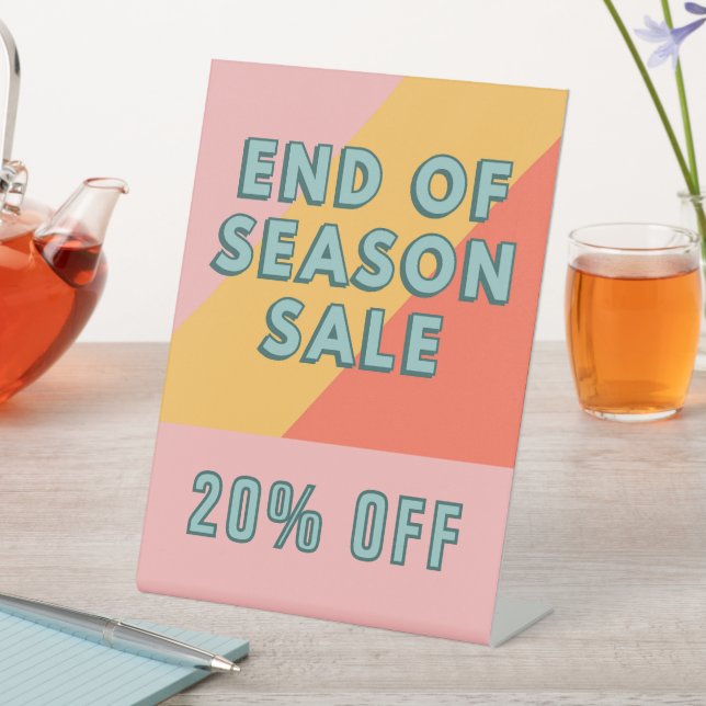 Panneau de vente de fin de saison, 20% de réductio (In SItu)