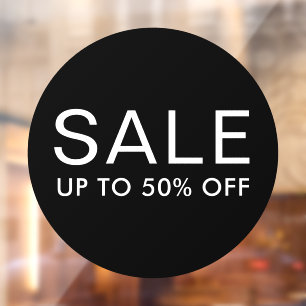 Panneau de vente rond avec texte personnalisé ou j