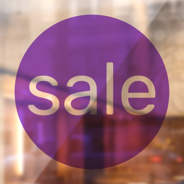Panneau de vente ronde violet transparent clouage  (Feuille 2)