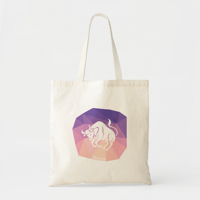 Panneau de zodiaque Taurus sac fourre-tout moderne (Devant)