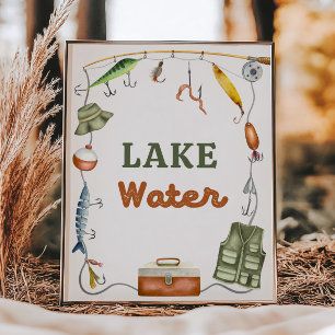 Panneau d'eau du lac de 8 x 10 pouces