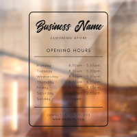 Panneau d'horaires d'ouverture d'entreprise Autoc