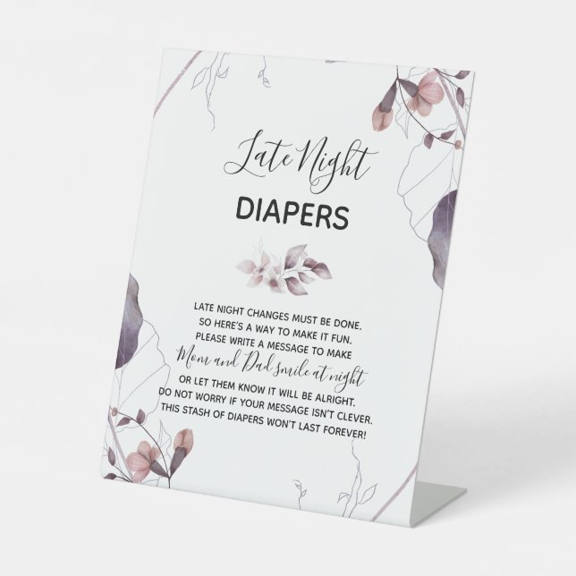 Panneau Diapeurs de Baby shower de fleurs d'aquare (Recto)