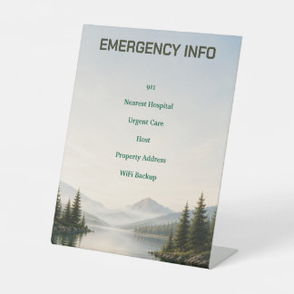 Panneau d'information d'urgence pour location Airb