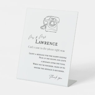 Panneau d'instruction du livre d'invité audio