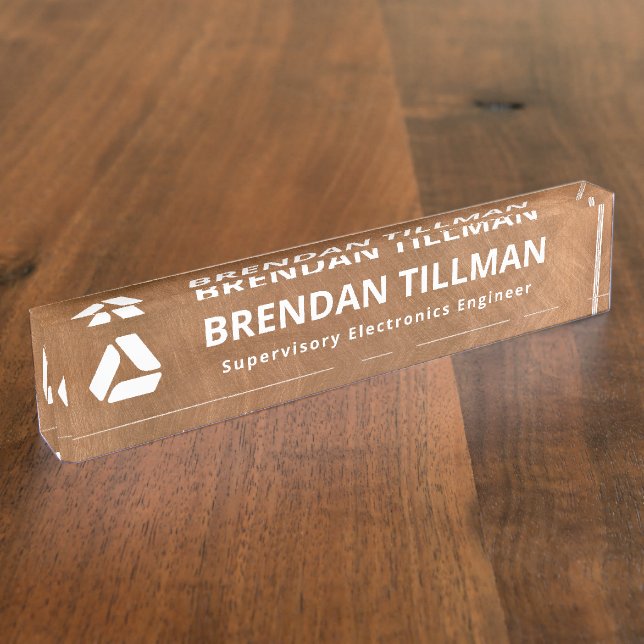 Panneau du bureau du logo professionnel de plaque  (Taille)
