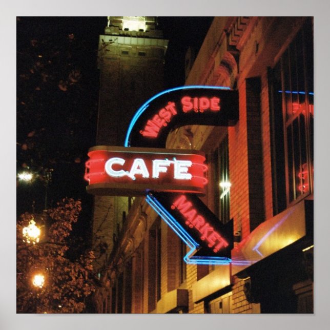 Panneau du café Neon (Cleveland, Ohio) Poster 12x1 (Devant)