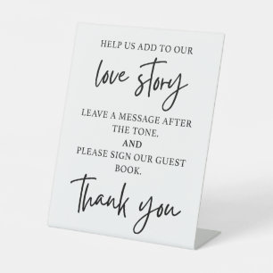 Panneau du Charming Tabletop Mariage Audio Livre d