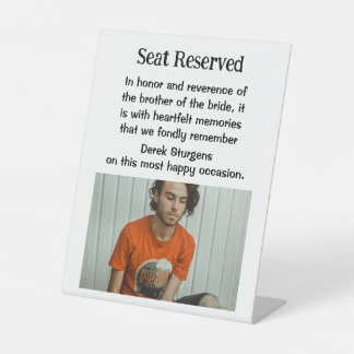 Panneau du Frère De La Mariée Mariage Memorial Pla