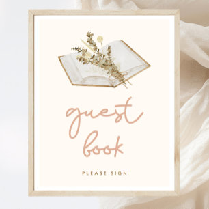 Panneau du livre d'or du Baby shower Boho