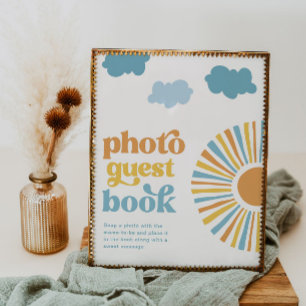 Panneau du livre d'or du Baby shower photo numériq