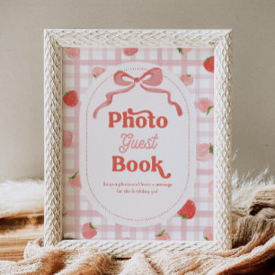 Panneau du livre d'or photo Berry 8x10 pouces
