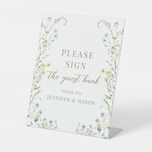 Panneau du Mariage du livre d'invité du Fleur sauv