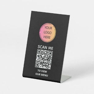 Panneau du menu Black Elegance QR