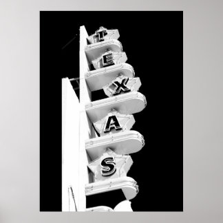 Panneau du théâtre du Texas - Poster