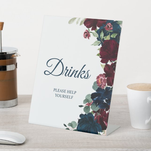 Panneau Élégant Burgundy & Marine Blue Shower Bois (In SItu)