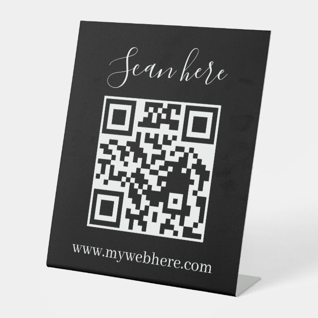 Panneau élégant de scan QR minimal pour un retour  (Recto)