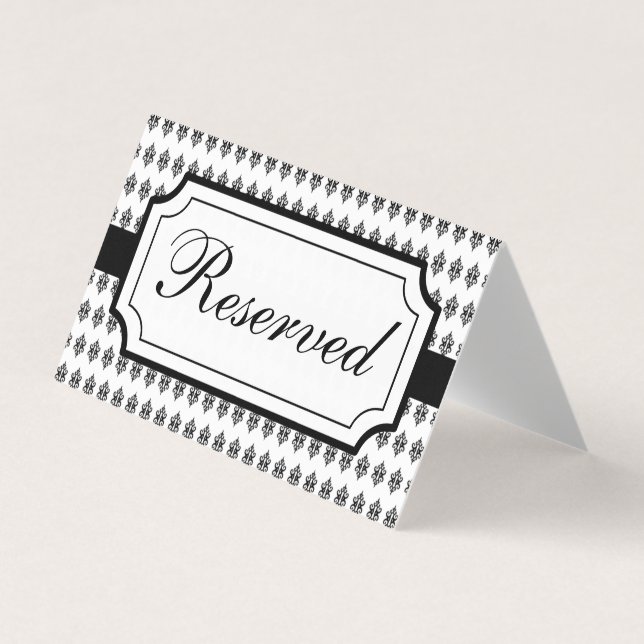 Panneau élégant de table à cartes de places réserv (Devant)
