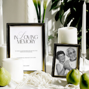 Panneau élégant noir et blanc en souvenir aimant