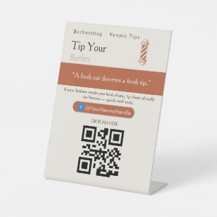 Panneau élégant QR Code pour votre barista   Pourb