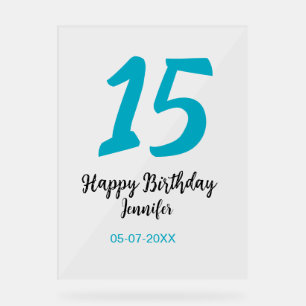 Panneau En Acrylique 15e anniversaire quiencenera ajouter date année te