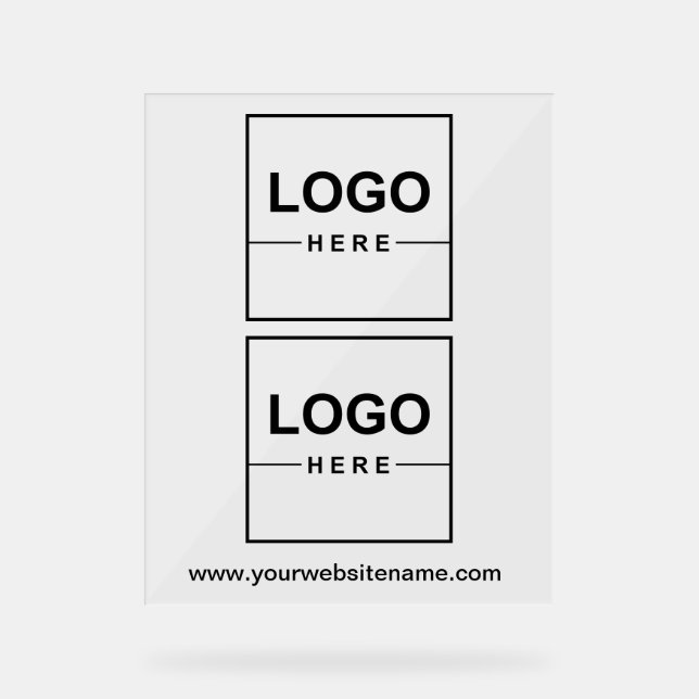 Panneau En Acrylique 2 Business Logos Professional Acrylic Sign (Recto)