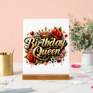 Panneau En Acrylique #2Reine d'anniversaire