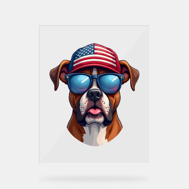 Panneau En Acrylique 4 juillet boîte (Recto)