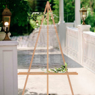 Panneau En Acrylique 9 Tables Plan Mariage verdoyant