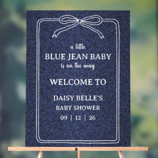 Panneau En Acrylique A Little Blue Jean Baby Denim Boy Baby