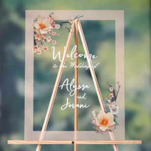 Panneau En Acrylique A Love Blossoming Under the Cherry Trees