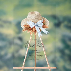Panneau En Acrylique Accueil Chic de l'automne Fête de club de plage Bi