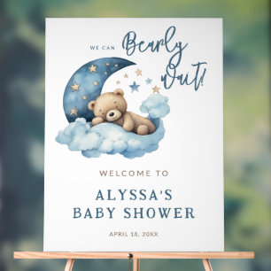 Panneau En Acrylique Accueil du Baby shower d'attente rapide