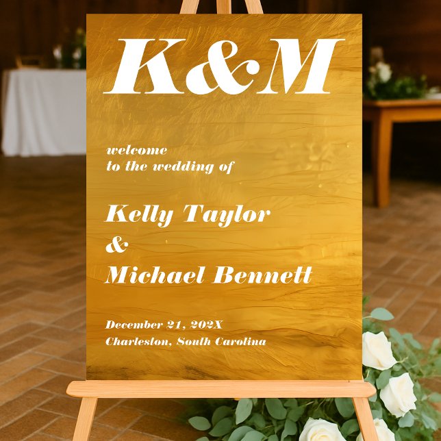 Panneau En Acrylique Accueil hivernal Gold Foil (Créateur téléchargé)